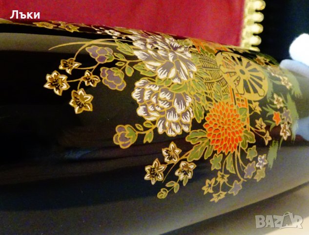 Ваза японски порцелан,злато,кобалт 22 см. , снимка 7 - Вази - 30248363