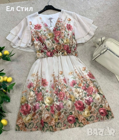 🌹Дамска ефирна рокля .Универсален размер , снимка 4 - Рокли - 54034157