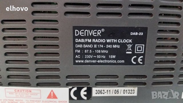 Радиочасовник дигитален Denver  DAB-23, снимка 6 - Радиокасетофони, транзистори - 30090237