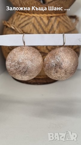 Италиянски сребърни обеци с позлата 