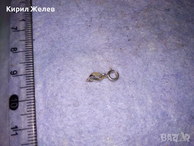 СРЕБЪРНА КАРАБИНКА ЗАКОПЧАЛКА за НЕЖНА ГРИВНА / КОЛИЕ СРЕБРО 925 - ИТАЛИЯ 27290, снимка 6 - Други - 39226329