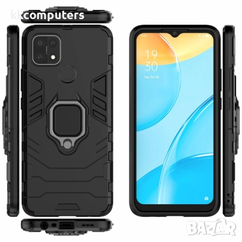 OPPO A15/A15S Удароустойчив Finger Ring Калъф и Протектор, снимка 4 - Калъфи, кейсове - 52977236