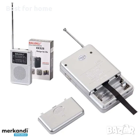 Портативно, мини AM / FM радио с вграден двулентов високоговорител, снимка 4 - Радиокасетофони, транзистори - 51147806