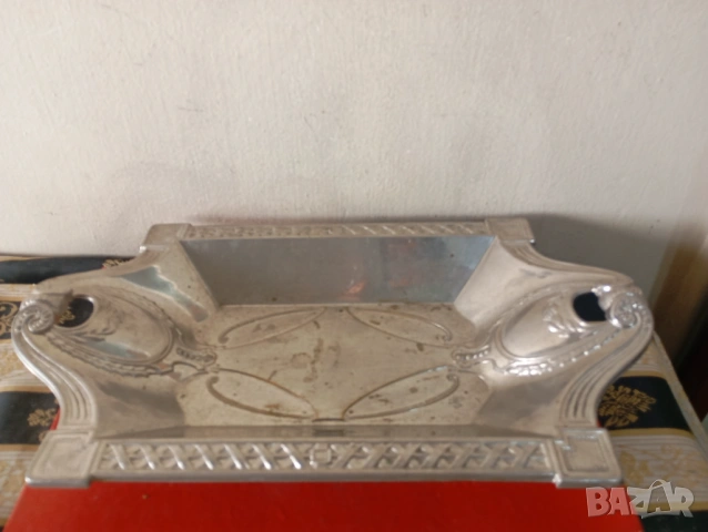 Посребрена фруктиера,купа,панер арт нуво