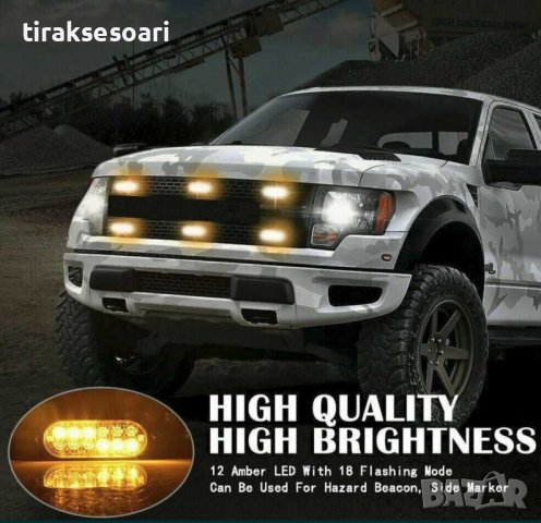 Блиц Аварийна светлина с 12 Диода Мигаща аварийна светлина, снимка 4 - Аксесоари и консумативи - 42294629