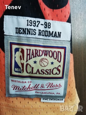 Dennis Rodman Chicago Bulls 1997-98 Mitchell & Ness NBA Flame Fire Jersey оригинален потник 2XL XXL , снимка 4 - Спортни дрехи, екипи - 39316126