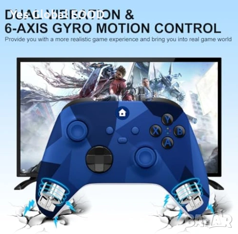 SWCTIM безжичен Xbox контролер Camo Blue, снимка 4 - Аксесоари - 53984190