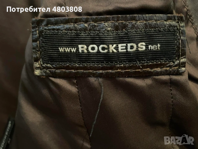 Елегантно дамско кожено яке Rockeds S – двуредно закопчаване, снимка 6 - Якета - 54277188