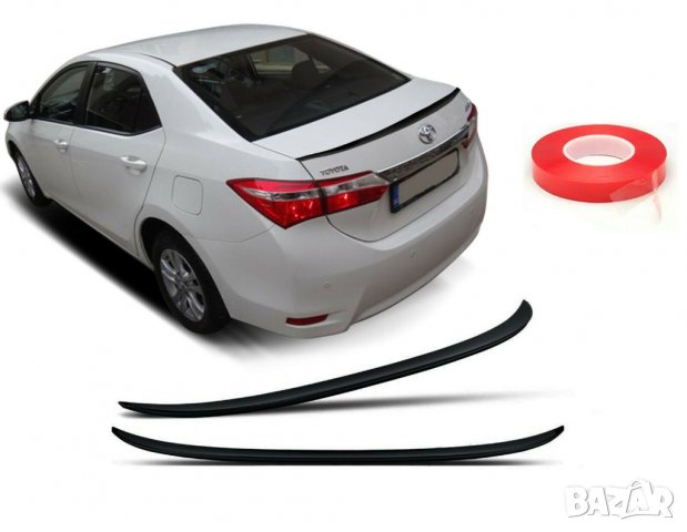 Лип спойлер заден черен пиано лак за Тойота Корола Toyota Corolla 2013-2017