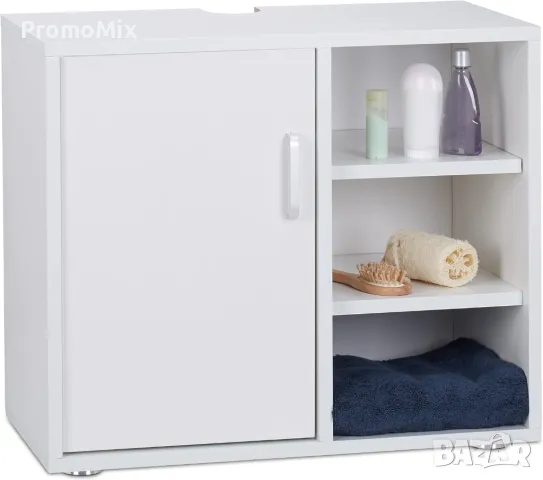 Шкаф за баня Relaxdays 10023723 Долен шкаф за мивка , снимка 4 - Шкафове - 49010040