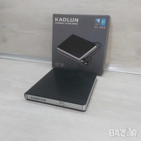 Мултифункционално Външно CD/DVD Устройство Kadlun SY-905 | Двоен кабел USB 3.0 & Type-C | Записвачка, снимка 3 - Кабели и адаптери - 56255631