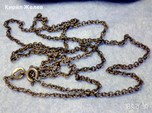 СТАР ФИН СРЕБЪРЕН СИНДЖИР СИНДЖИРЧЕ ПАТИНИРАНО СРЕБРО 925 СРЕБЪРНА ВЕРИЖКА За МЕДАЛЬОН 50173, снимка 7 - Антикварни и старинни предмети - 50136144