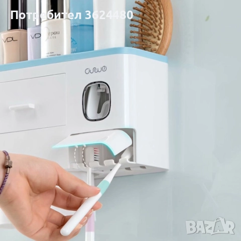 Самозалепващ органайзер за баня за четки и паста за зъби 3679 ECOCO, снимка 6 - Други стоки за дома - 52667066