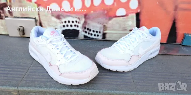 Английски оригинални дамски маратонки -Nike,с естествена кожа и плат, снимка 3 - Маратонки - 49934867