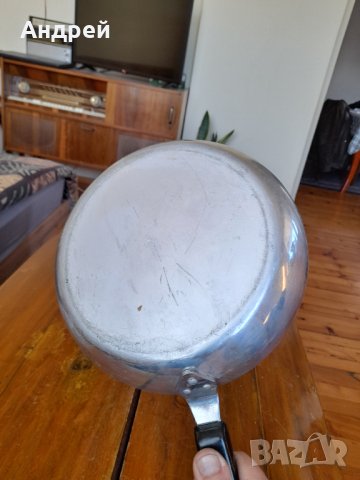 Стар алуминиев тиган #3, снимка 6 - Антикварни и старинни предмети - 32125502