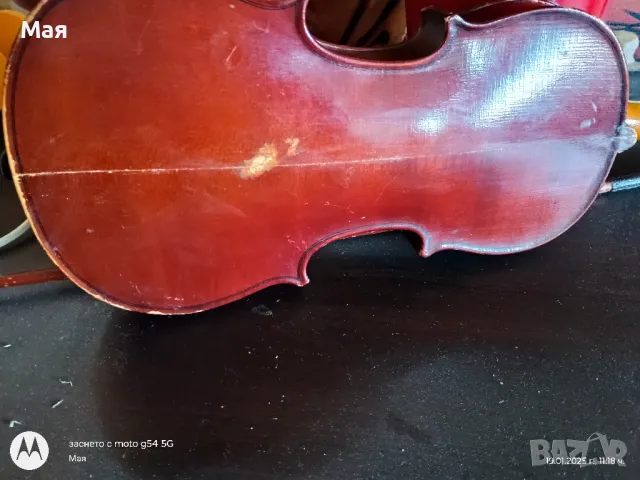 Старинна цигулка от преди балканската война 1913г, снимка 7 - Струнни инструменти - 48736724