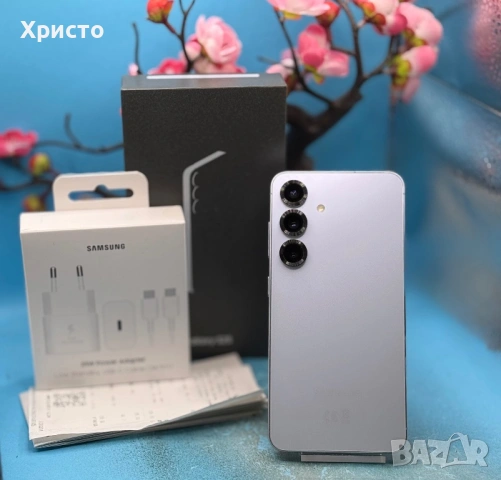 ГАРАНЦИОНЕН!!! Samsung Galaxy S25, 12GB RAM, 128GB, 5G, Icyblue + подарък оригинално зарядно, снимка 7 - Samsung - 54365002