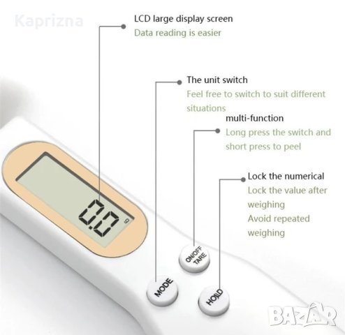 LCD Дигитaлнa мepитeлнa лъжица, снимка 4 - Прибори за хранене, готвене и сервиране - 42613054