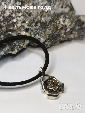 Сребърен медальон ръчна изработка Роза 