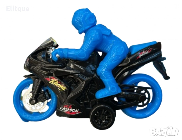 Механична играчка мотор с моторист, снимка 6 - Коли, камиони, мотори, писти - 52745155