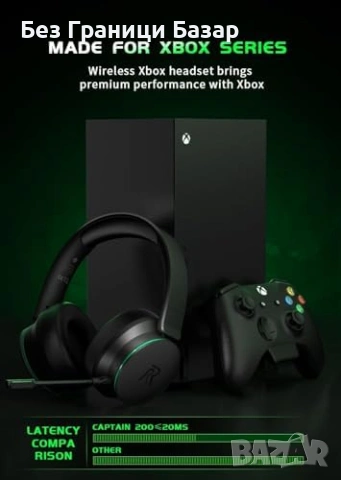Нови Безжични гейминг слушалки за Xbox PS4 PS5 PC ENC микрофон 50mm за игри, снимка 6 - Аксесоари - 54349121