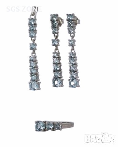 сребърен пръстен с топаз или гранат, снимка 5 - Пръстени - 52275977