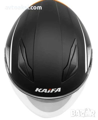 Каска за Мотор/Скутер/АТВ Черна/Сива два цвята, снимка 5 - Аксесоари и консумативи - 51244919