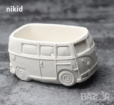 3D Бус Автобус Автомобил силиконов молд форма фондан гипс шоколад свещ декор сапун, снимка 1 - Форми - 40132513