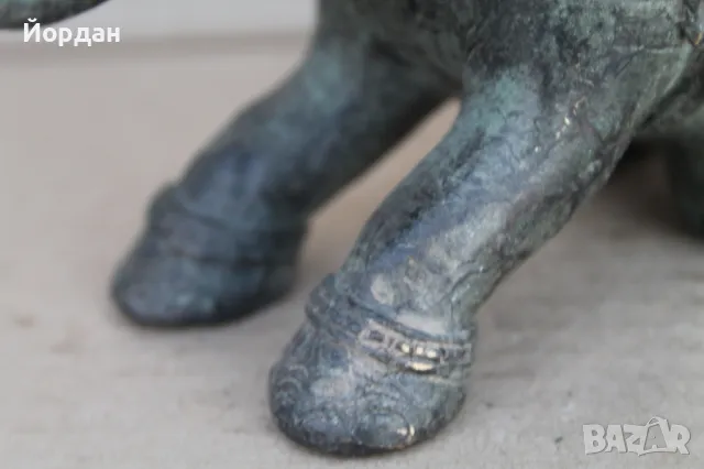 Месингова фигура ''Слон'', снимка 2 - Антикварни и старинни предмети - 47471100