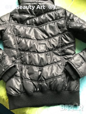 Дамско черно шушляково яке - S/M, снимка 5 - Якета - 30249676