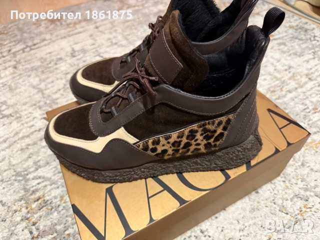 Дамски спортни обувки обувки естествена кожа 39н