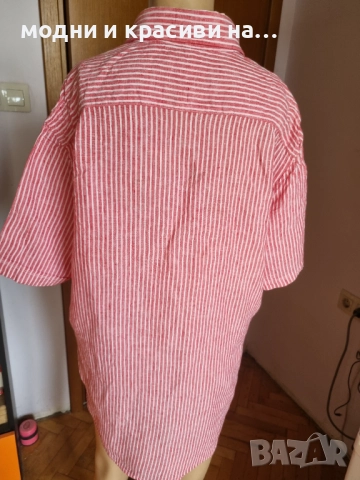 Ленена мъжка риза Brax, размер М/L, снимка 5 - Ризи - 52652351