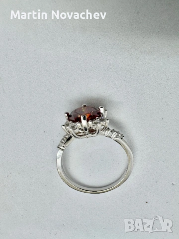 Сребърен пръстен с мойсанит (Диамант) 2 карата, снимка 9 - Пръстени - 54091843