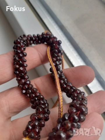 Стар гердан колие огърлица винтич дамско бижу естест.гранати, снимка 2 - Антикварни и старинни предмети - 53951092