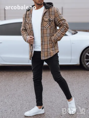 Мъжко изолирано яке с качулка, 3цвята , снимка 7 - Якета - 48268391