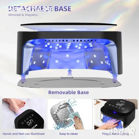  Професионална Безжична UV LED Лампа за Нокти BETE 60W, снимка 2 - Педикюр и маникюр - 55939070