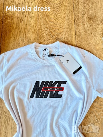 Продавам супер свежа тениска Nike в оверсайз модел с 3/4 ръкав. Цветът е бял., снимка 3 - Тениски - 53882207