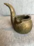 Старинна бронзова лула с орнаменти, снимка 3