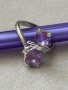 Луксозен дизайнерски сребърен пръстен с естествен аметист , снимка 8