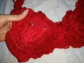 75B нов червен дантелен сутиен , снимка 4