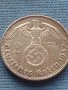 Сребърна монета 2 райхсмарки 1937г. Нацистка Германия със СВАСТИКА 39632, снимка 4