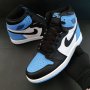 Nike Air Jordan 1 High UNC Blue Toe Нови Оригинални Мъжки Обувки Кецове Маратонки Размер 43 Номер, снимка 13