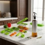 Кухненско Ренде за зеле, моркови с контейнер - Nicer Dicer Plus от 13 части + Подарък Бутилка за зех, снимка 3