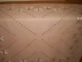 Ръчно бродирана  памучна покривка каре, снимка 5