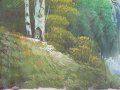 Стара Картина Пейзаж масло върху платно 60х50см., снимка 4