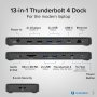 Plugable докинг станция Thunderbolt 4, един 8K или два 4K HDMI, 100 W, снимка 2
