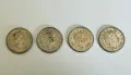 4 монети от 5 пенса (5 pence) - Великобритания, снимка 1