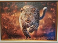 Картина-пъзел с Леопард в стилна рамка - 500 части, уникален декор, снимка 3