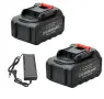 Комплект Li-Ion акумулаторна батерия 2 броя + зарядно устройство, 21V / 4000mAh, съвместими с Makita, снимка 1