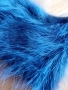 Син шал от естествена кожа на ракун , снимка 4
